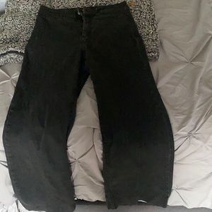 Black wide ankle jeans